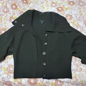 Banana Republic | Womens Large | Forest Green Merino Wool Button Front Sweater